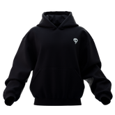 Double-layer cropped hoodie with heavyweight boxy fit