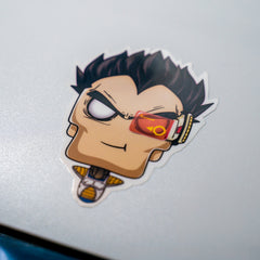 Popsikulls Collectible Stickers, Vinyl, Water Resistant, Glossy Finish, Holographic, 4" inches