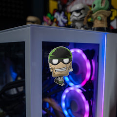 Popsikulls Collectible Stickers, Vinyl, Water Resistant, Glossy Finish, Holographic, 4" inches