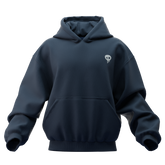 Double-layer cropped hoodie with heavyweight boxy fit