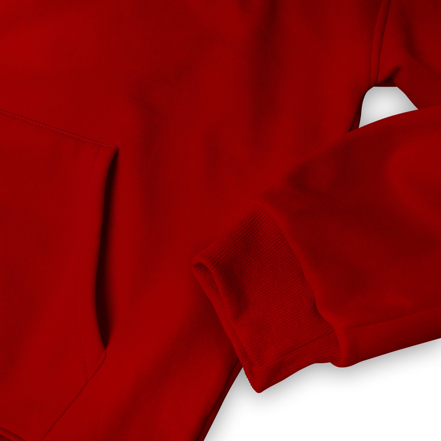 Double-layer cropped hoodie with heavyweight boxy fit