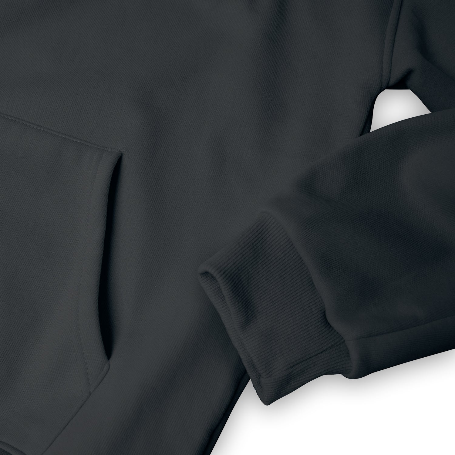 Double-layer cropped hoodie with heavyweight boxy fit