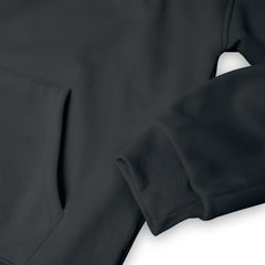 Double-layer cropped hoodie with heavyweight boxy fit