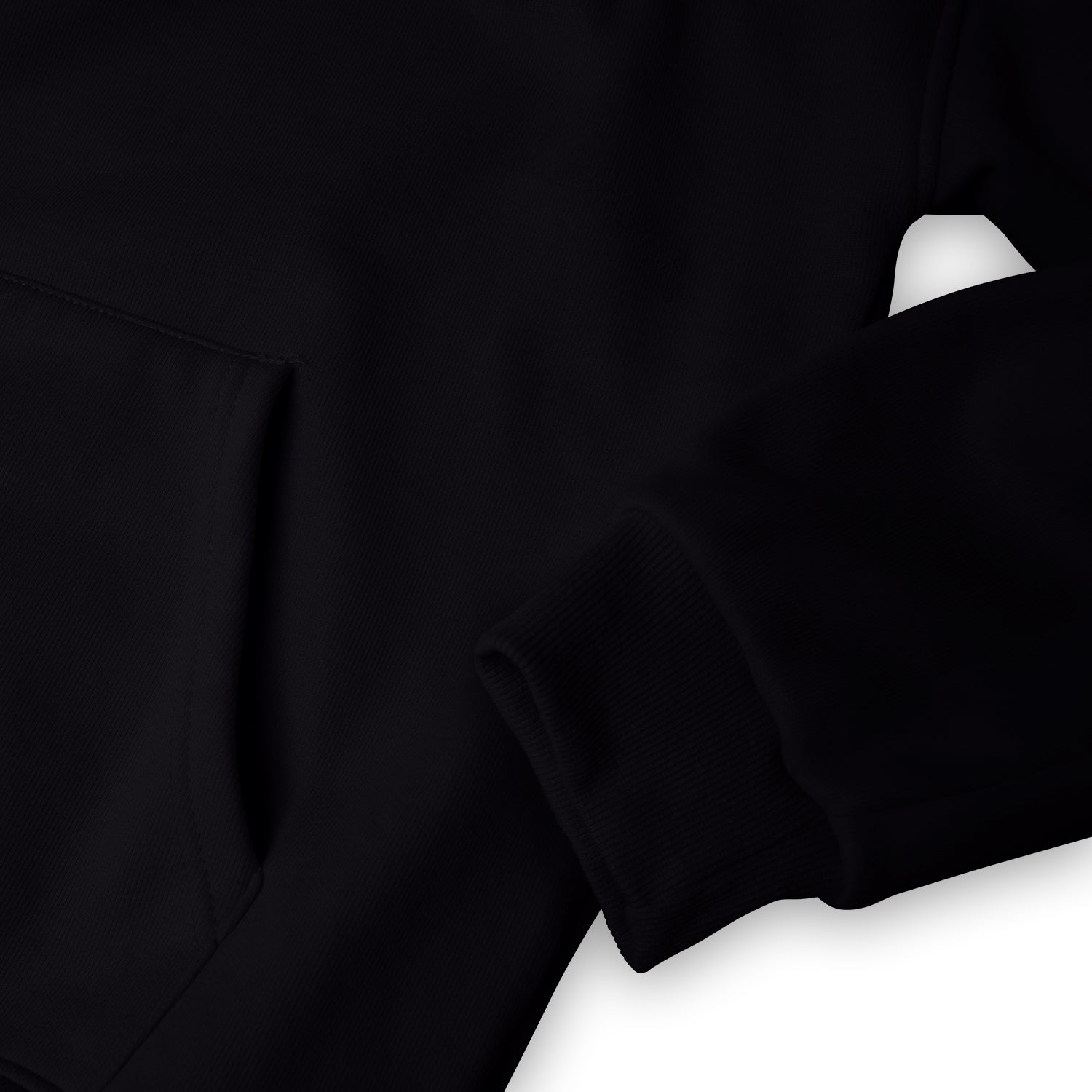 Double-layer cropped hoodie with heavyweight boxy fit