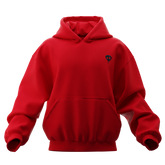 Double-layer cropped hoodie with heavyweight boxy fit