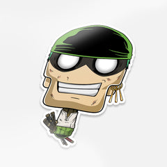 Popsikulls Collectible Stickers, Vinyl, Water Resistant, Glossy Finish, Holographic, 4" inches