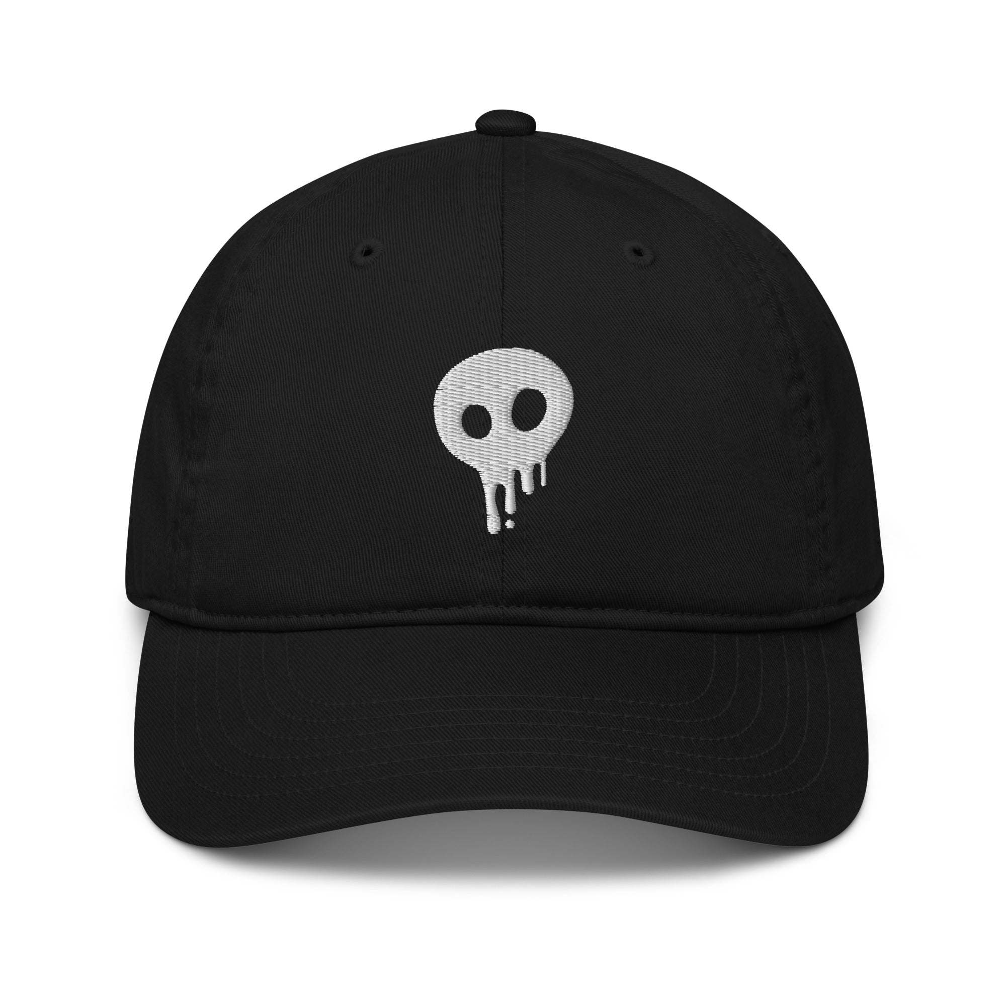 Classic dad hat with skull logo, vintage streetwear cap