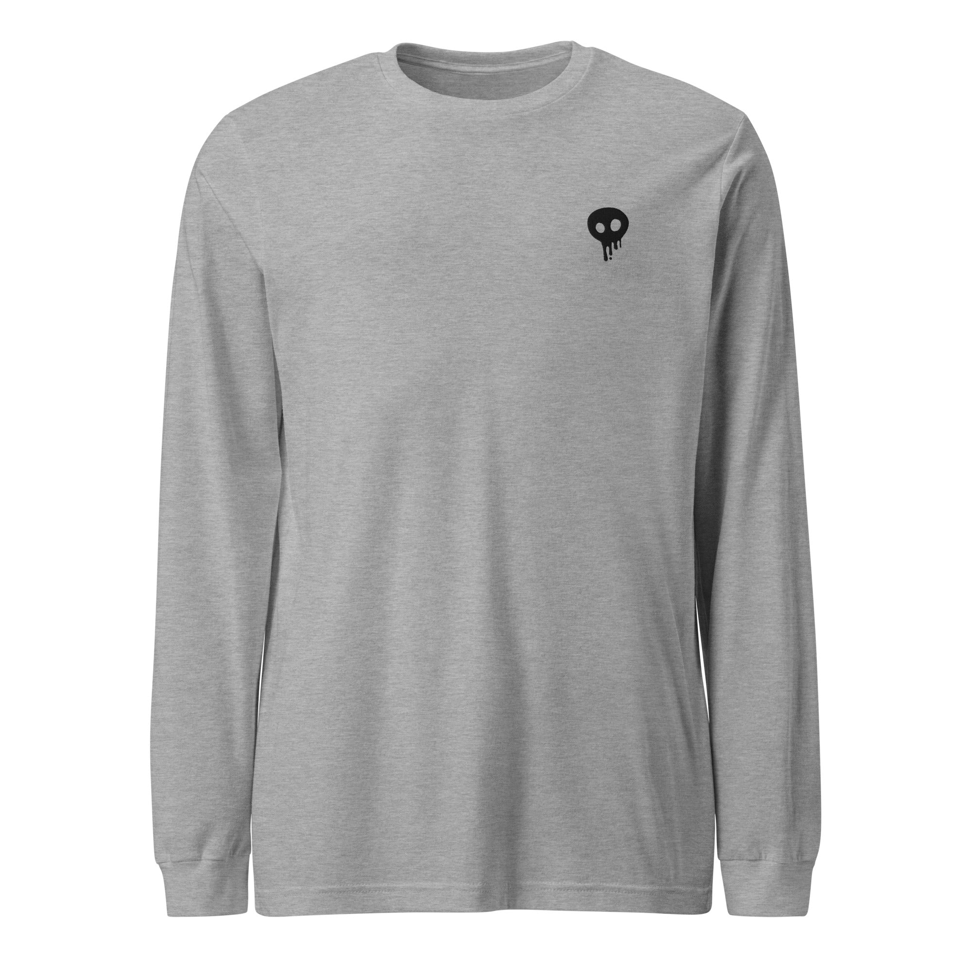 Unisex long sleeve t-shirt with skull logo