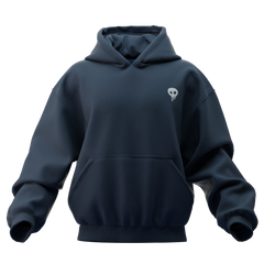 Double-layer cropped hoodie with heavyweight boxy fit