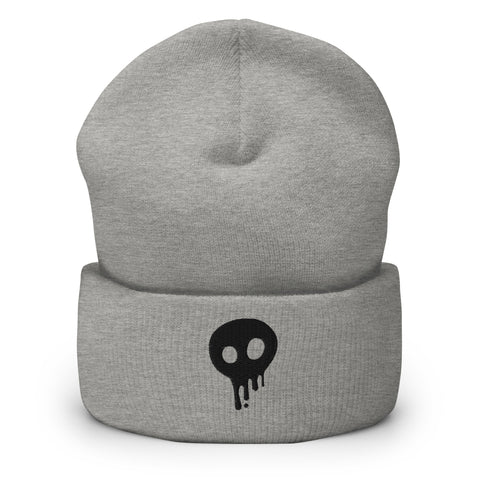 Popsikulls Snug Skull Beanie, Unisex, Soft Feel, One Size, Skull Logo