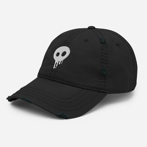 Distressed Dad Hat, Skull Logo