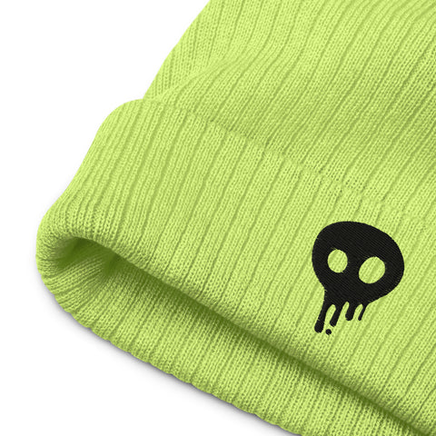 Popsikulls Skullhead Beanie, Double Layer Knit, One Size