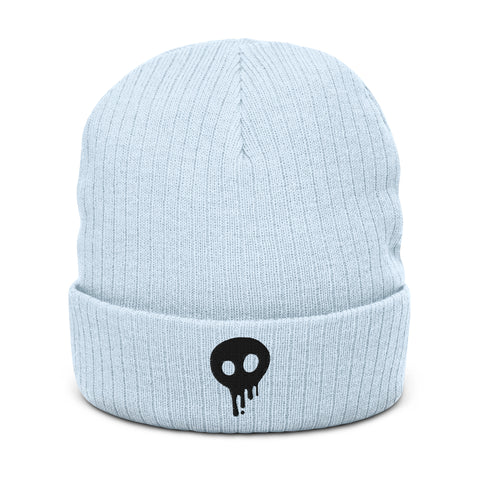 Popsikulls Skullhead Beanie, Double Layer Knit, One Size