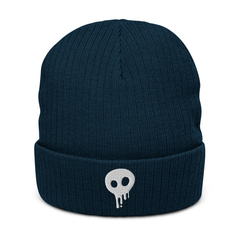 Popsikulls Skullhead Beanie, Double Layer Knit, One Size