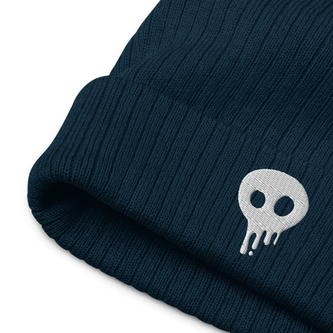 Popsikulls Skullhead Beanie, Double Layer Knit, One Size