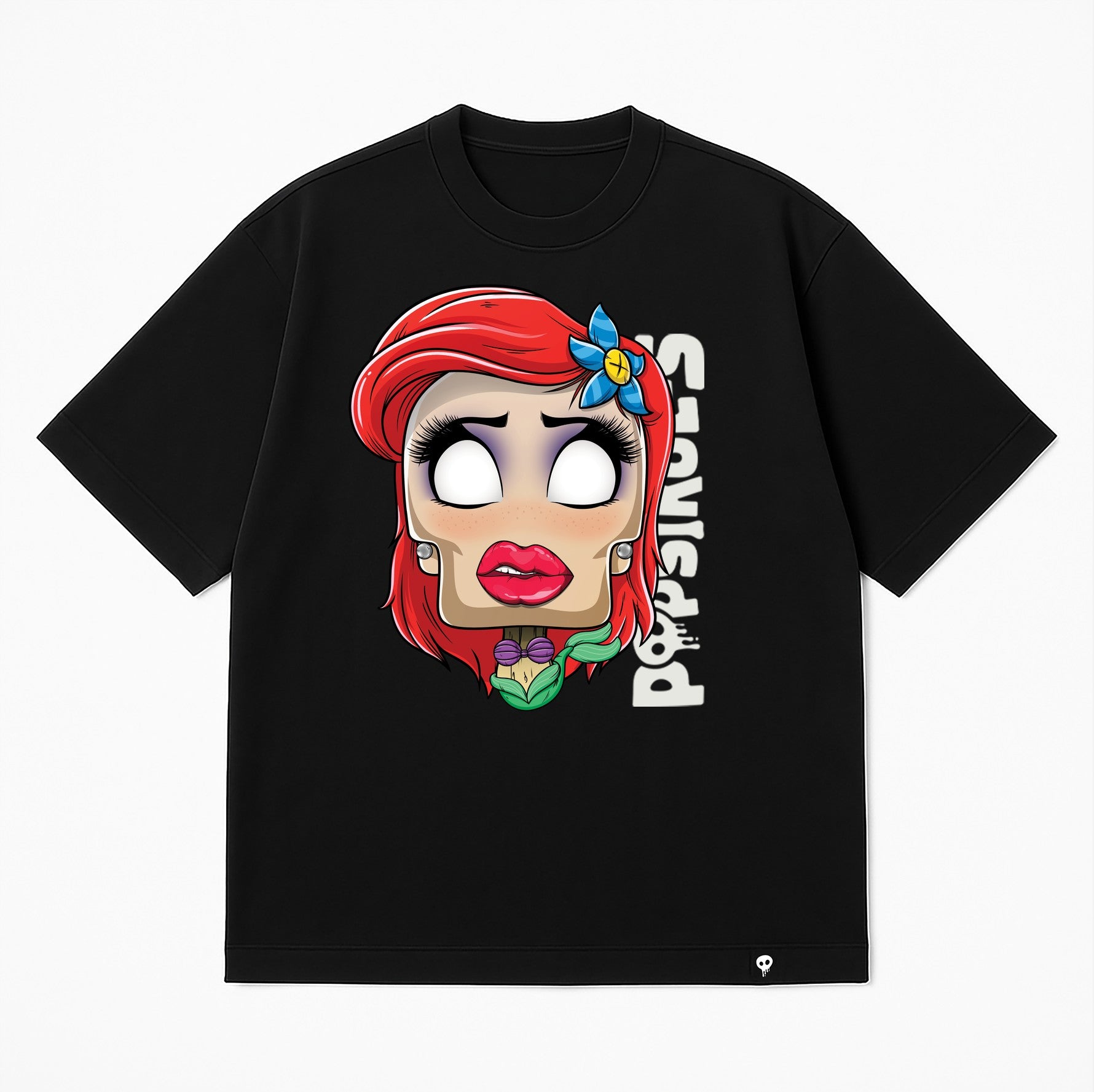 Tidepool Diva Popsikulls Legendary Tee, black